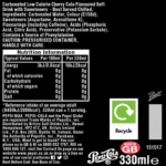 Pepsi Max Cherry Sugar Free Cola 330ml 24 Pack - Image 6