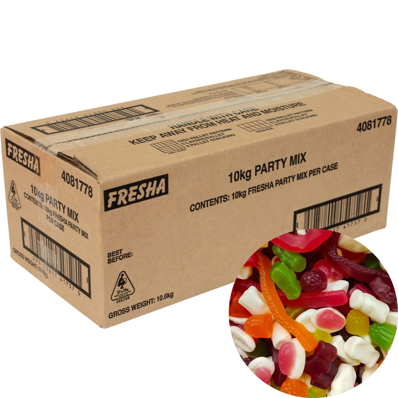 s-l1600 Fresha Party Mix Lollies 10kg Bulk Case - Image 1