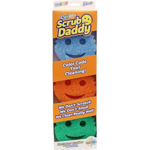 Scrub Daddy Colors FlexTexture Scrubber 3 Pack
